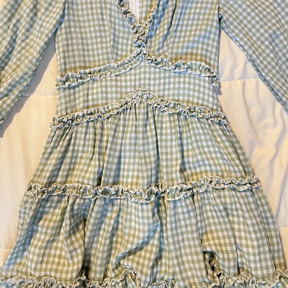 Plaid Ruffle Detailed Dress - Picture 3 of 10